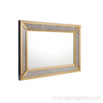 Прямоугольное хрустальное алмазное зеркало зеркало MDF